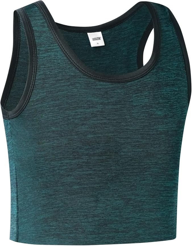 Women Transgender Tomboy FTM Pull On Closure Elastic Chest Binder Pullover Tank Top