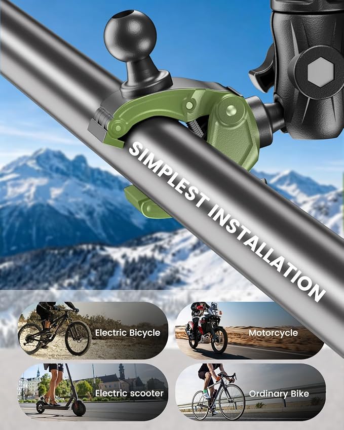 OHLPRO Tablet Holder for Mic Stand, 360° Adjustable Long Arm Tablet & Phone Mount with Clamp, for Treadmill Handlebar, Peloton Bike, Stroller, Wheelchair, Fits 5–13" Devices