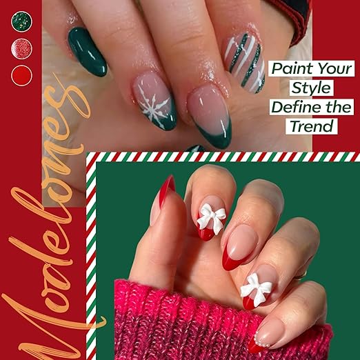 modelonesX Nail Gel Kit,15Sizes Pre-shaped Gel Nail Tips Short Almond Shape, 9-in-One Glue Prep Dehydrator & Portable Led Lamp, 510Pcs Press On Extension Kit Gift for Women