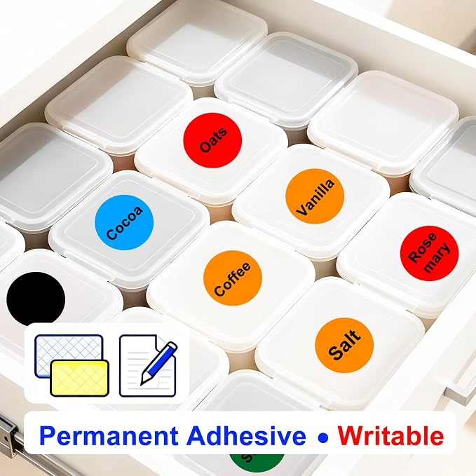 1000 Pcs Round Stickers 1 Inch Color Circle Dot Stickers Small Code Labels for Office Shop Yard Sale Home Classroom Marking (Orange, 1 inch)