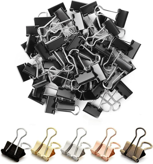 Mr. Pen- Small Binder Clips, 50 pcs, 0.75", Small Size, Black Metal Binder Paper Clips, Paper Clamps for Office Supplies, Home, School, Business, Document Organizing