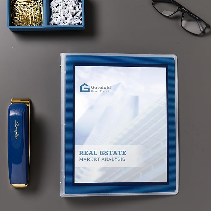 Avery Flexi-View 3 Ring Binder, 1/2 Inch Round Rings, 1 Navy Blue Binder (15766)