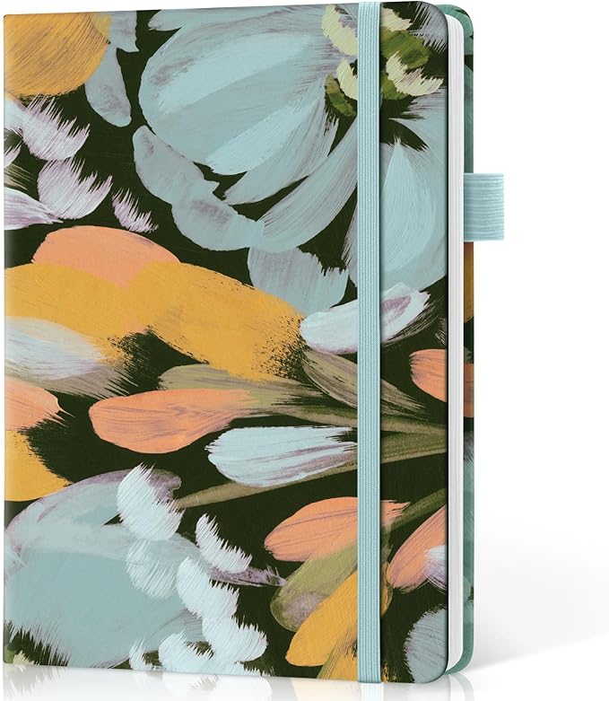 Taja Lined Journal Notebook for Women & Men, Hardcover Leather Journal for writing, A5 College Ruled Notebook for Work & Note Taking, Perfect for Office School Home Supplies, 160 Pages, Soft Petal
