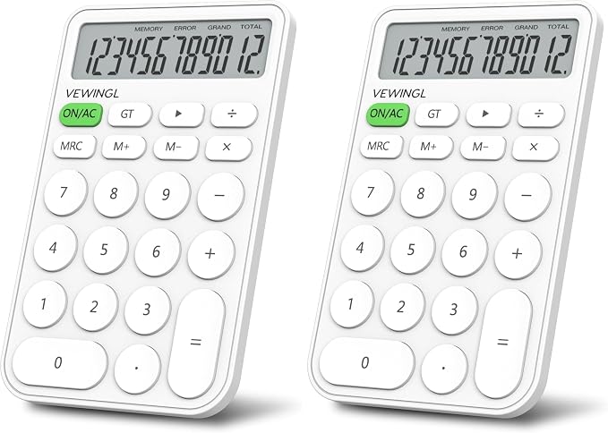VEWINGL 2 Pack Basic Desktop Calculators