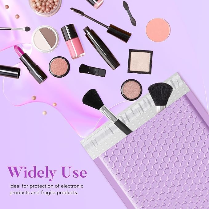 Fuxury Bubble Mailers 6x10" 600 Pack Lavender Bubble Shipping Envelopes | Usable Size 6x9" #0 Cute Bubble Padded Mailer Thick Padded Envelopes for Mailing Jewelry,Makeup, Bulk