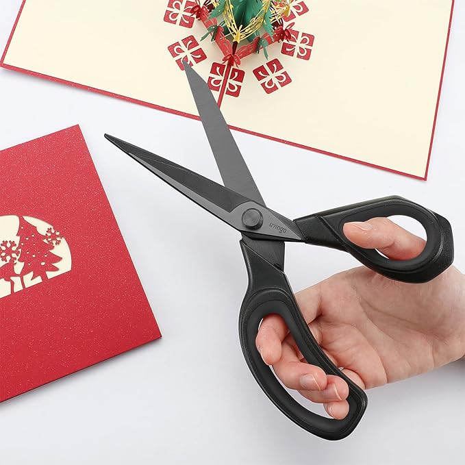 LIVINGO Fabric Scissors 2 Pack Heavy Duty Sewing Shears Titanium | 8.5" & 9.5" Sizes Cutting Tools, Forged Steel Construction, Smooth Grip Handle, Clothing Leather Paper Projects