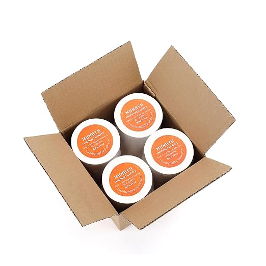 MUNBYN 4"x6" Thermal Shipping Labels, 880 PCs/4 Rolls(220 Pcs per Roll) | Perforat Postage Paper Compatible with MUNBYN and Other Printers, No BPA and BPS, Print Clear and Sharp, Strong Adhesive