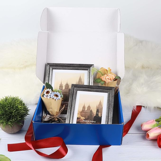 Rempry 12X9X4 Inch Blue Shipping Boxes 20 Pack, Cardboard Corrugated Mailer Gift Wrap Boxes for Packaging Mailing Small Business