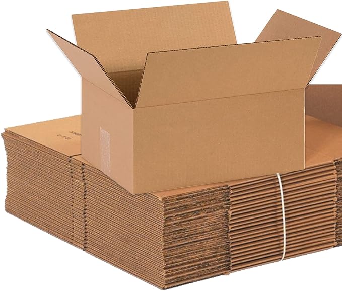 AVIDITI Shipping Boxes Medium 14"L x 9"W x 6"H, 25-Pack | Corrugated Cardboard Box for Packing, Moving and Storage 14x9x6