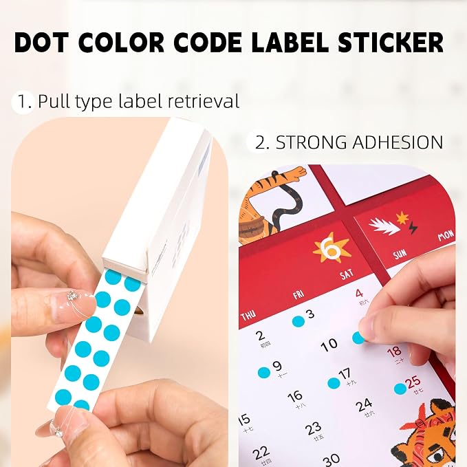 PARLAIM 1/4 Inch Circle Sticker Labels,1000 Stickers Round Color Coding Circle Dots Stickers, Adhesive Roll Dot Label for Inventory Organize, File Classification(Teal)