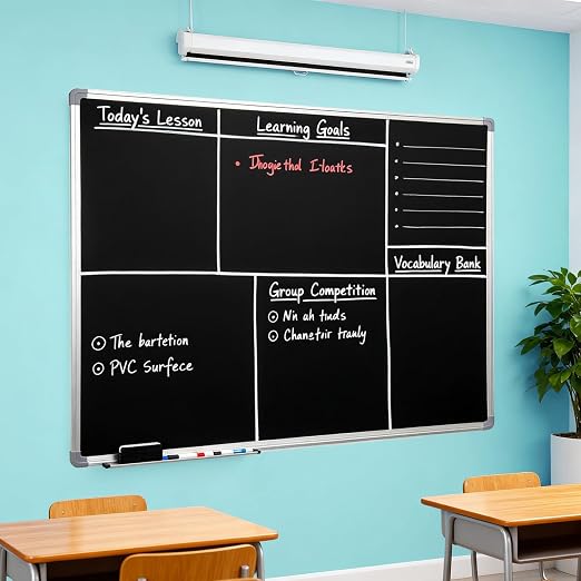 CHUNNIAO 0.4" x 65' White Fine Magnetic Tape for Classroom Chalkboard,2/5" Highlighter Line Strips