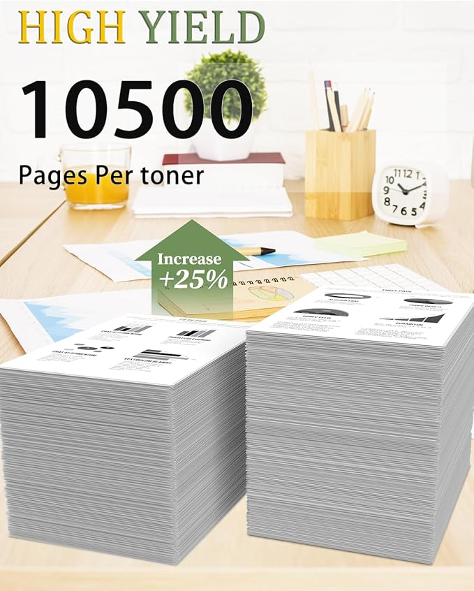 greencycle VersaLink C400/C405 Extra High-Yield Toner Cartridge (10,500 Pages) 106R03524 106R03525 106R03526 106R03527 Replacement for Xerox Versalink C400 C405 C400D C405N C400DN C405DN(1 Pack,Black)