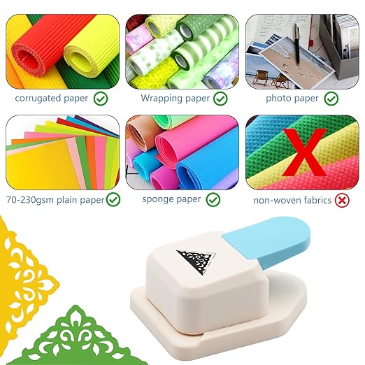 Paper Corner Punch Triangle Shape Flower Pattern, Large Craft Corner Punch Paper Cutter Portable Corner Hole Punch for Srapbooking, DIY Crafts, DIY Crafts, Card Making
