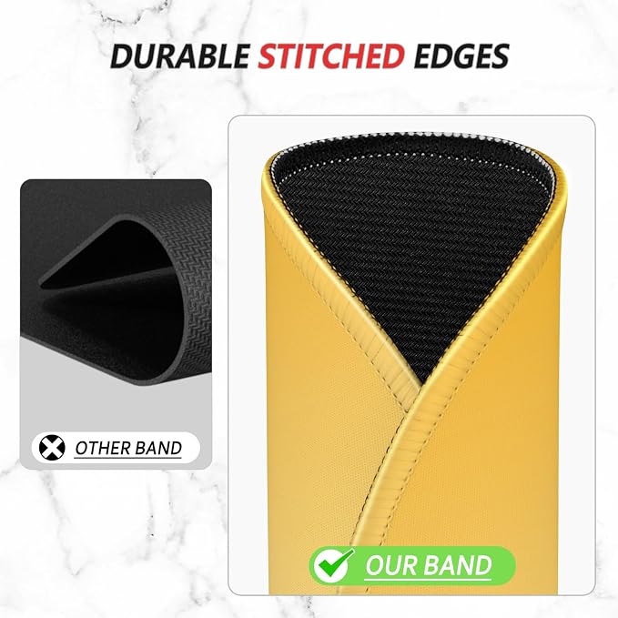 ITNRSIIET Mouse Pad Non-Slip Rubber Base Smooth Surface Stitched Edges Waterproof Durable Compatible with All Mice for Office & Gaming, Desk Accessory, 8.7x8.3x0.12 inch, Yellow Gradient