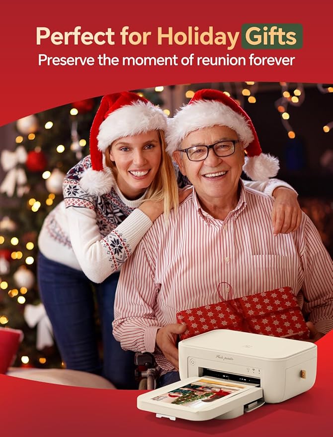 HPRT Photo Printer 4x6,+20 Sheets&1ribbon,Wi-Fi Wireless Instant Picture Printer for iPhone, Android, Smartphone, Thermal Dye-Sublimation, AR Video Printing,Portable Photo Printers for Home Use