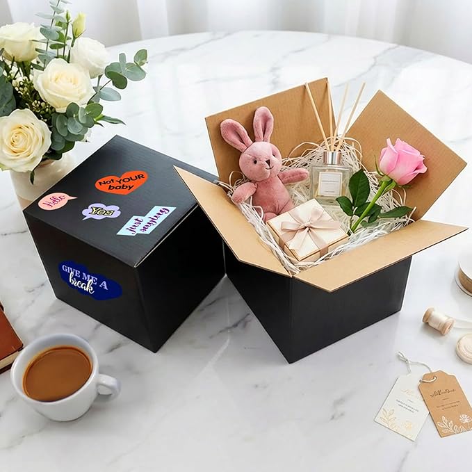 6x6x6 Black Shipping Boxes, 30 Pack Small Mailer & Packaging Boxes for Small Business, Heavy Duty Corrugated Cardboard, Perfect for Mailing & Shipping