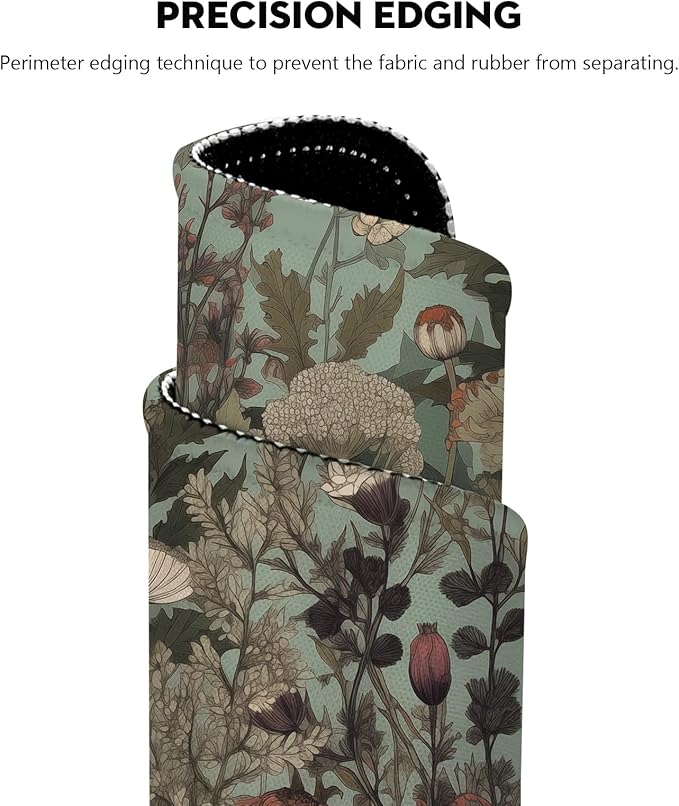Botanical Elegance Wildflower Mouse Pad - Nature's Palette for Your Desk, Stitched Edges Non-Slip Rubber Base Mouse Pads for Computers Laptop