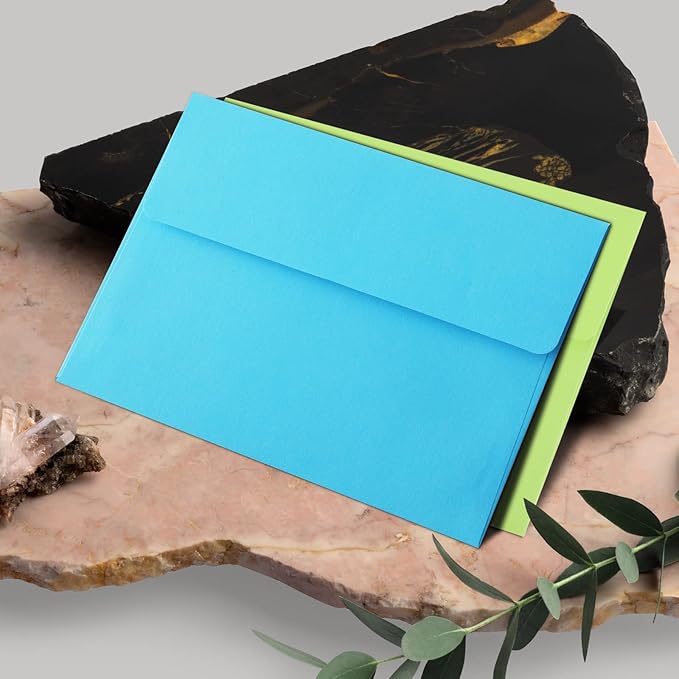 Granhoolm 100 pack 4x6 Envelopes,A6 Invitation Envelopes 6.5 x 4.75 For 4x6 Cards- Peel & Press,Ideal for Invitations,Weddings,Parties,Greeting Cards,Photos(colorful)