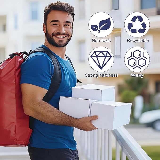 40 Pack 8x6x6 Inches Small Shipping Boxes, White Corrugated Cardboard Box for Packaging Small Business, Mailing and Moving