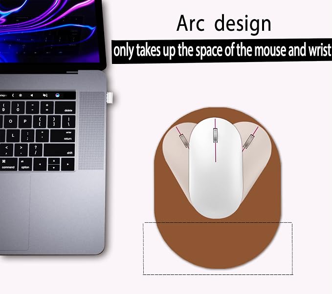 Small Mouse Pad, Portable, Waterproof Non-Slip Rubber Bottom, Unisex, Wireless Mouse, Laptop Keyboard Tray, Office Travel Brown 5.5X7.5 Inch