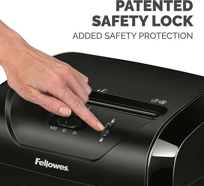 Fellowes 12C15 12 Sheet Cross-Cut Paper Shredder for Home and Office with Safety Lock & Powershred Performance Shredder Oil, 16 oz. Extended Nozzle Bottle (3525010)