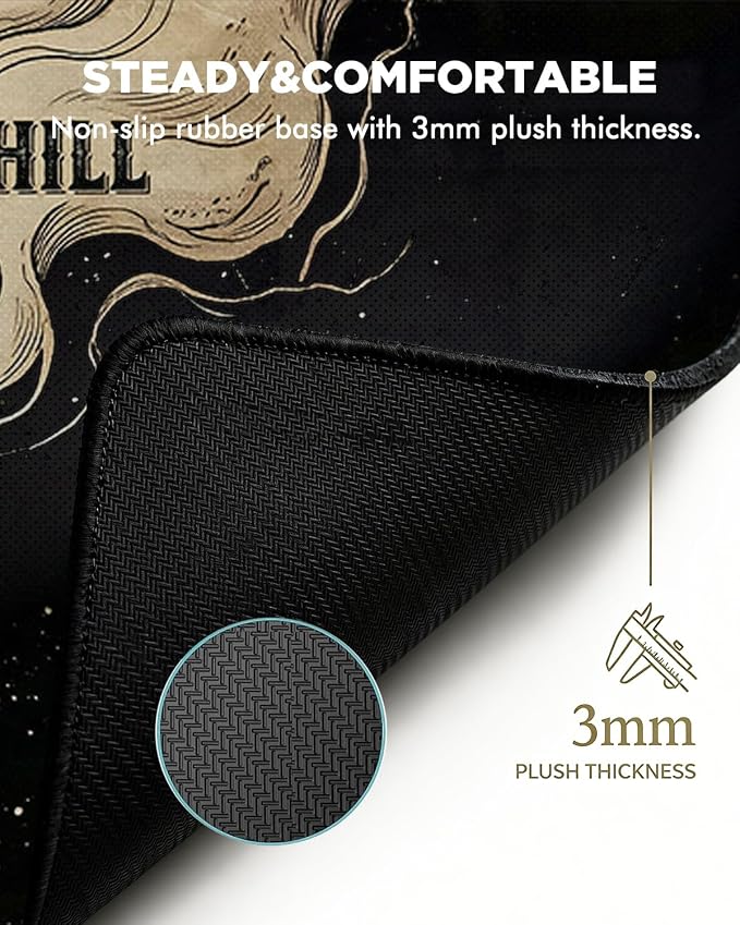 Mouse Pad, Desk Mat, 31.5x11.8in Large Mousepad, Skeleton | Desk Pad with Stitched Edge & Rubber Non-Slip Bottom, Gaming Mouse Pad, Extended Mousepad for Home, Office