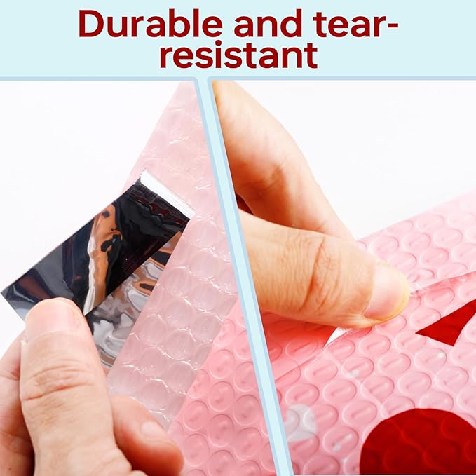50 Pack Bubble Mailers 6x9 Inch,Self Sealing Adhesive Padded Envelopes,Waterproof Cute Bubble Mailers,Cushioning Shipping Envelopes for Packaging, Mailing, Gifts, Small Business