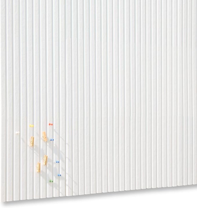 YOUDEFUL 47" x 35" Large Felt Bulletin Board, White | 12 Pcs Self-Adhesive Cork Board Alternative, Pin Boards for Wall Decor, Home, Office, Classroom,Dorm