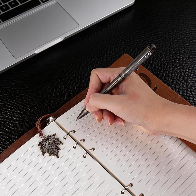 SMOOTHERPRO Solid Brass Bolt Action Pen,with Refillable Design,Retro Black | Weighted Metal Body Supports Steady Writing, Compatible with Pilot G2 Refill for Office Notes, Signatures, and Daily Carry.