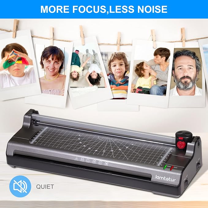 Lamtetur A3 Thermal Laminator Machine with 70 Letter Size Laminating Sheets | 11X17 Laminating Machine For Office Home School Teacher,13 inch Hot&Cold Lamination 3-5Mil With Paper Cutter,Corner Rounder
