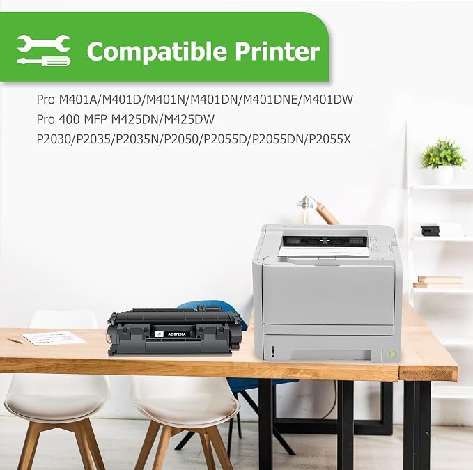 CF280A 80A Toner Cartridge Black CF280X 80X LaserJet Pro 400 M401n M401dn | Compatible for HP CF280A LaserJet Pro 400 M401n M401dn MFP M425dn M401dne M401dw M425dw M401 M425 Toner Printer Ink (2-Pack)