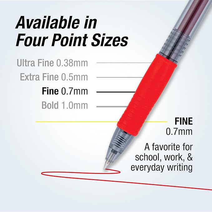 PILOT G2 Rolling Ball Gel Pens, Purple/Pink/Turquoise/Burgundy Inks, 4-Pack