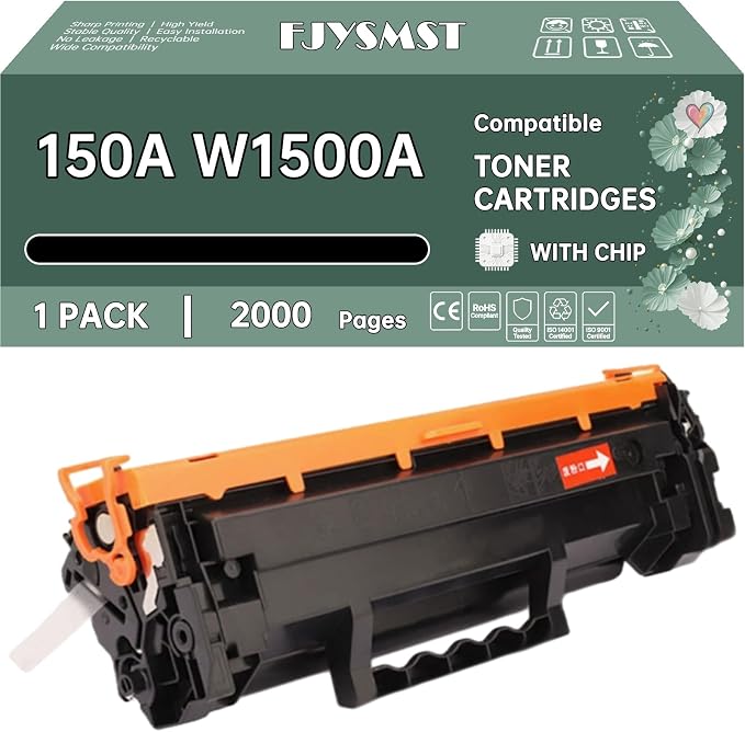 Compatible for HP 150A W1500A Toner Cartridges for HP LaserJet M111 M111ca M111cw MFP M141 M141a M141ca - with Chip 2000 Pages @ 5% - Sharp Text Clear Image for Home Office Business - Black - 1 Pack