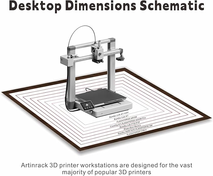 T4 Heavy Duty 3D Printer Table Stand, Heavy Duty Reinforced Metal Frame, High-Density Polymer Vibration Damping Pads, 4-Tier 3D Filament Storage Rack with Industrial Casters, Mobile Printer Shelf for Home Office, Workshop Studio