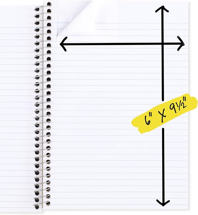 Five Star Spiral Notebook, 2 Subject, College Ruled Paper, 6" x 9-1/2", 80 Sheets, Fights Ink Bleed, Water Resistant Cover, Amethyst Purple (840029CF1-ECM)