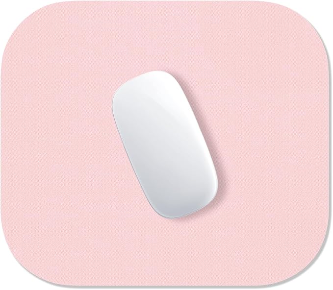 Hsurbtra Mouse Pad, Premium-Textured Small Square Mousepad 8 x 9 Inch Pink, Thick 3 mm Anti-Slip Waterproof Rubber Pretty Cute Computer Mat for Office Home Gaming Laptop Men Women Kids