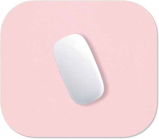 Hsurbtra Mouse Pad, Premium-Textured Small Square Mousepad 8 x 9 Inch Pink, Thick 3 mm Anti-Slip Waterproof Rubber Pretty Cute Computer Mat for Office Home Gaming Laptop Men Women Kids