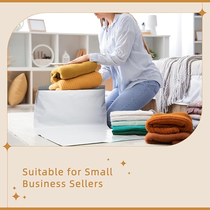 Fuxury Extra Large Poly Mailers 24x36" 25 Pcs,XXL Shipping Bags Bulk for Clothing,Strong Adhesive Packaging Shipping Envelopes,Big Plastic Postal Mailing Bag for Storage Business(White)
