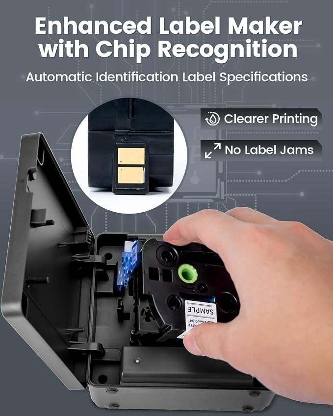 P780BT 1 Inch Label Maker Machine with-Tape, 24mm Office Labeler | Portable Bluetooth Wireless Label Printer Rechargeable for Home Small Business Crafting, Prints Up to 24mm (1”) Wide-Labels