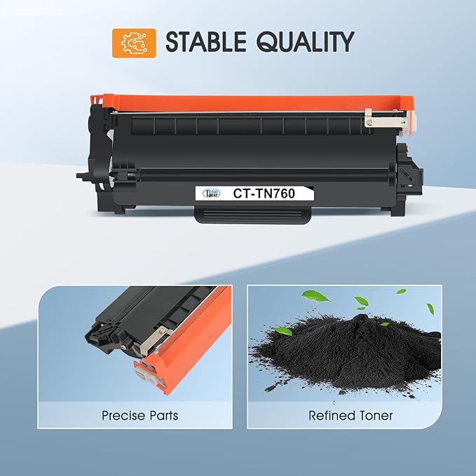 TN760 Toner for Brother Printer TN730: Compatible for Brother TN 760 TN-760 730 MFC-L2710DW DCP-L2550DW HL-L2395DW MFC-L2750DW TN-730/TN-760 TN-730 HL-L2350DW HL-L2370DW HL-L2390DW Black Cartridge