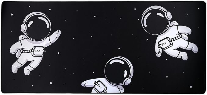 Gravity Gaming Mouse Pad, Extra Large Desk Pad for Keyboard and Mouse, Non-Slip Mousepad Desk Mat with Foam Core, Anti-Fray Lock Stitching and Low Friction Cloth Surface (35.4” x 15.8”)