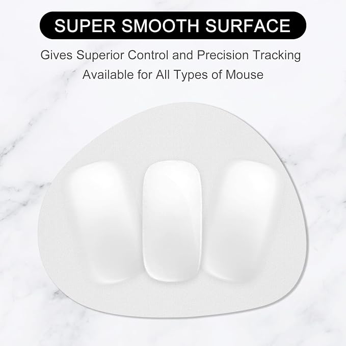 Hsurbtra Mouse Pad, Premium-Textured Small Oval Mousepad 8.7 x 7.1 Inch Gray, Thick 3 mm Anti-Slip Waterproof Rubber Pretty Cute Computer Mat for Office Home Gaming Laptop Men Women Kids