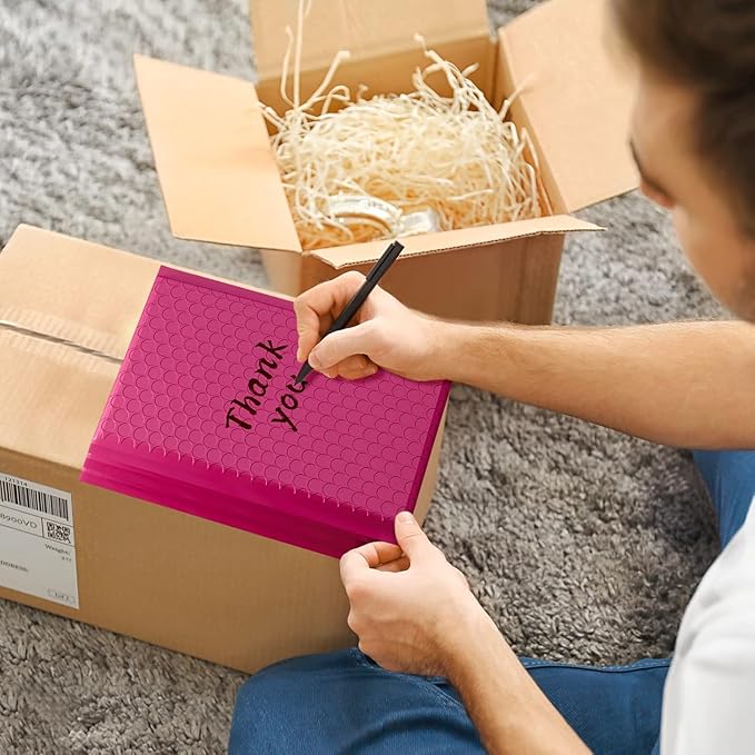 Metronic 1000 Pack Bubble Mailer 6x10 Inch Hot Pink,Usable Size 6x9" Waterproof Padded Envelopes,Self-Seal Modern Bubble Mailers Cushioning for Shipping,Jewelry Makeup Supplies, Packaging Bulk