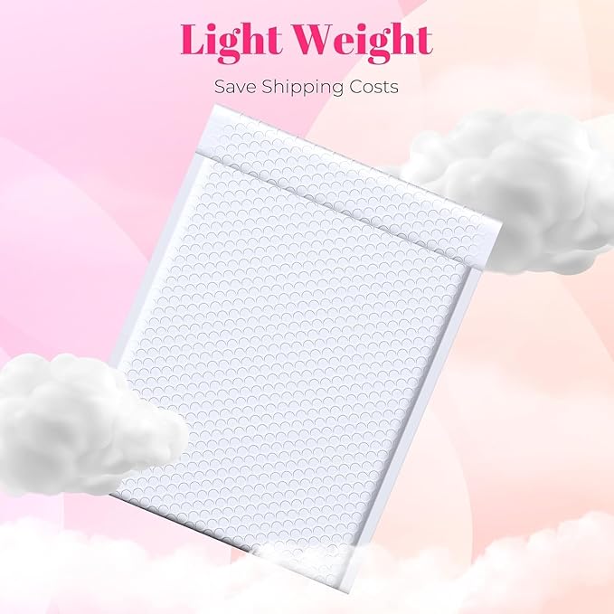 Metronic Bubble Mailer Bulk 10x13" White 500Pack Waterproof Padded Envelopes Self Seal Large Bubble Mailers Cushioning Bubble Envelopes for Shipping,Books,Jewelry Makeup Supplies