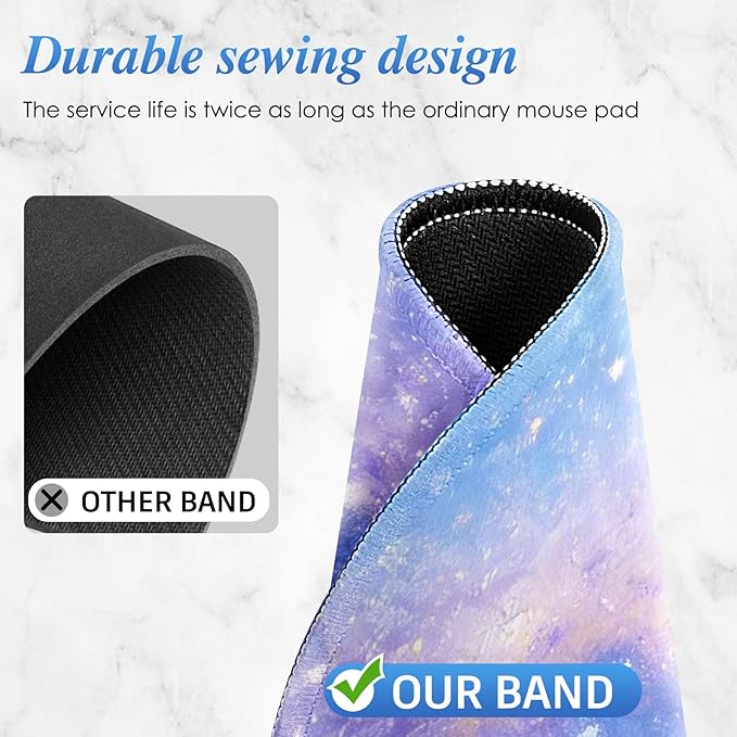 Round Mouse pad, high-end Texture, Sewn Edge Design, Anti-Slip Rubber Base. 8.6 x 8.6 inches (Phantom Purple)
