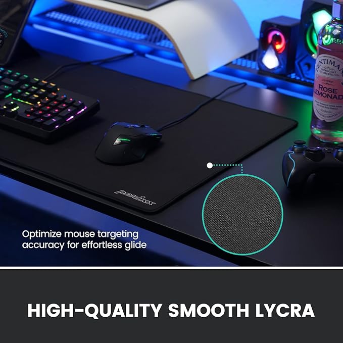 Perixx DX-1000XXL Waterproof Gaming Mouse Pad with Stitched Edge - Non-Slip Rubber Base Design for Laptop or Desktop Computer - XXL Size 35.43x16.93x0.12 Inches