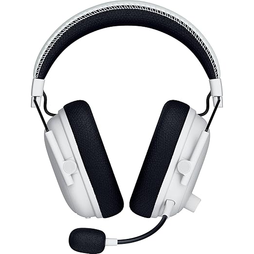 Razer BlackShark V3 Pro Wireless ANC Gaming Headset for PC: Full Band Mic - 50mm Drivers - 2.4 GHz, Bluetooth, USB, 3.5mm - Works with Mac, PS5, Nintendo Switch, Smartphone - 70 Hr Battery - White
