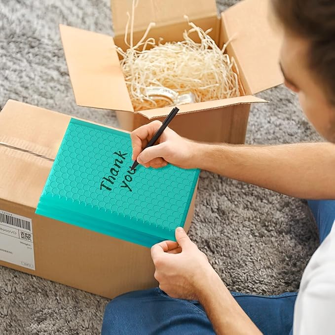 Metronic 1000 Pack Bubble Mailer 6x10 Inch Teal,Usable Size 6x9" Waterproof Padded Envelopes,Self-Seal Modern Bubble Mailers Cushioning for Shipping,Jewelry Makeup Supplies, Packaging Bulk