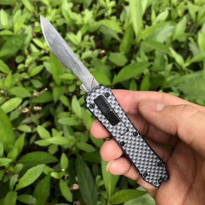 Switch Blades Utility Knife, Automatic Knife Push Button, Retractable Utility Knife Box Cutter with 10PCS 24# Blades, Pocket Scalpel Knife