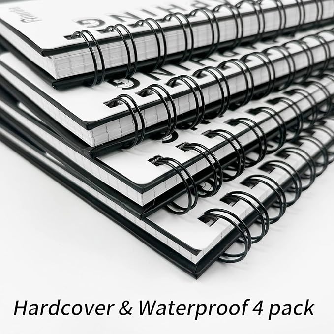 Graph Paper Notebook Spiral Notebook 8.5" x 11"-4 Pack Grid Paper Notebook Graph notebook Engineering notebook 120 Pages 100 GSM Thick Graphing Paper Notebook Hardcover Journal for School, | 4 Pack Grid Paper Notebook Graph notebook Engineering noteboo...